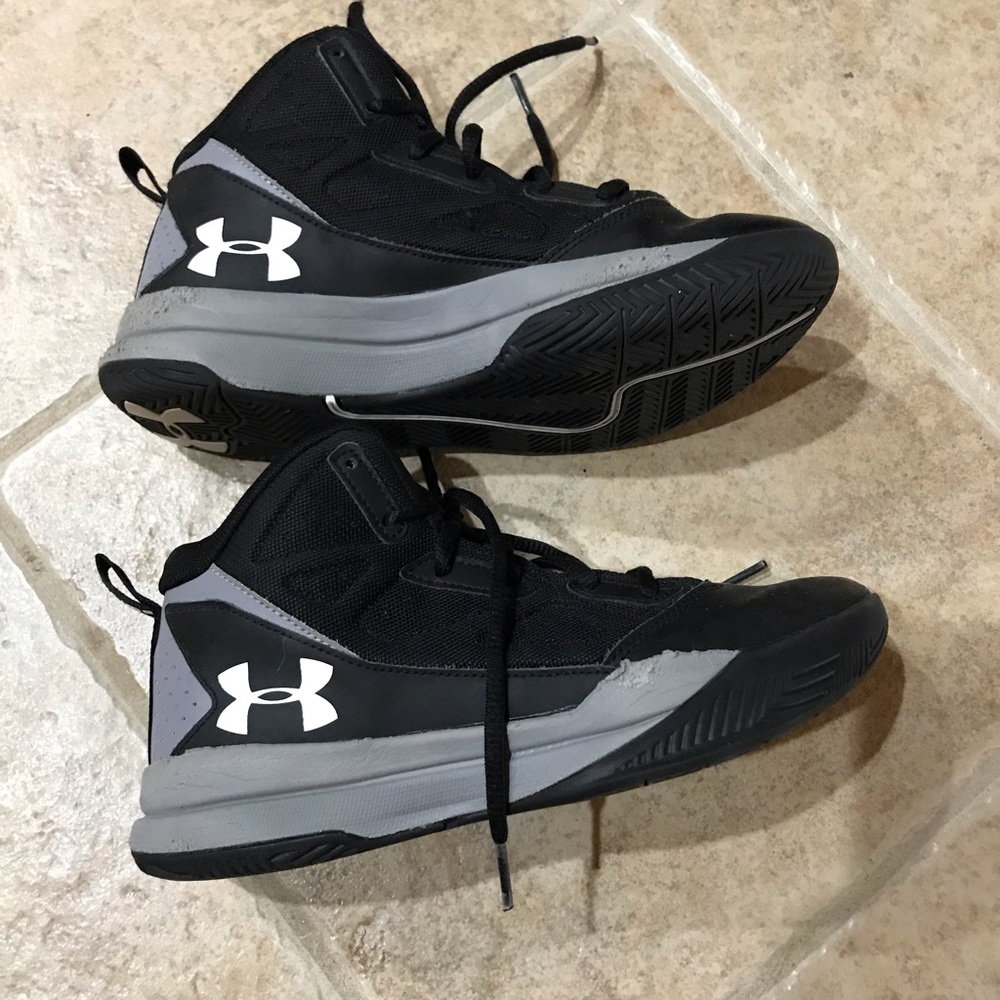 UnderArmour basketball shoes.